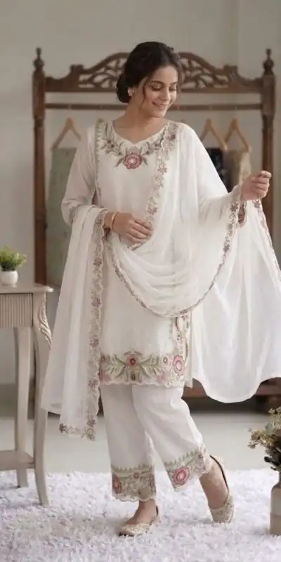 LG 2105 Peach Fox Georgette Salwar Suit With Embroidery Work. Affordable Price ₹2049. Delivery 4-6 Working Days. Shop now. | Jump Suits, Salwar suit, Designer Suits, Casual Suits, Creative suits, Palazzo Suits, Party Wear Suits, Patiala Suits, Straight Suits
