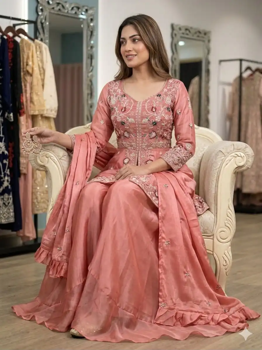 LG 2051 Peach in Rangoli Silk Embroidery Work Salwar Suit . Introductory Price ₹2549. Delivery 4-6 Working Days. Shop now. | Jump Suits, Salwar suit, Designer Suits, Casual Suits, Creative suits, Palazzo Suits, Party Wear Suits, Patiala Suits, Straight Suits