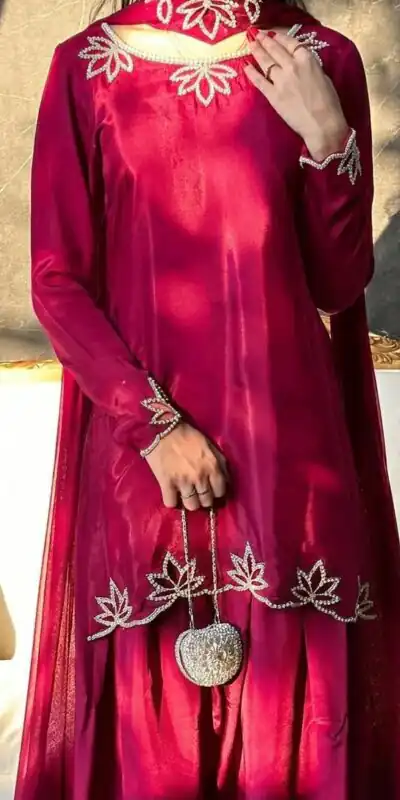 NF 1270 Pink Natural Crep Salwar Suit Brown with Embroidery Work. Exclusive Offer ₹1899. Delivery 4-6 Working Days. Shop now. | Jump Suits, Salwar suit, Designer Suits, Casual Suits, Creative suits, Palazzo Suits, Party Wear Suits, Patiala Suits, Straight Suits