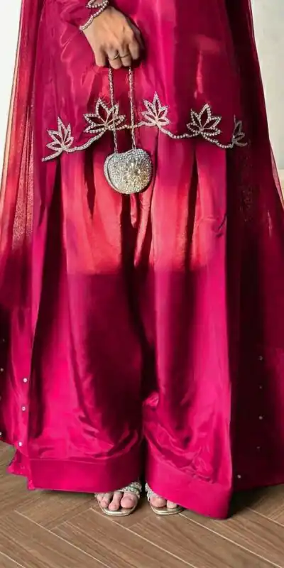 NF 1270 Pink Natural Crep Salwar Suit Brown with Embroidery Work. Exclusive Offer ₹1899. Delivery 4-6 Working Days. Shop now. | Jump Suits, Salwar suit, Designer Suits, Casual Suits, Creative suits, Palazzo Suits, Party Wear Suits, Patiala Suits, Straight Suits