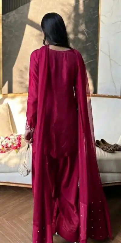 NF 1270 Pink Natural Crep Salwar Suit Brown with Embroidery Work. Exclusive Offer ₹1899. Delivery 4-6 Working Days. Shop now. | Jump Suits, Salwar suit, Designer Suits, Casual Suits, Creative suits, Palazzo Suits, Party Wear Suits, Patiala Suits, Straight Suits
