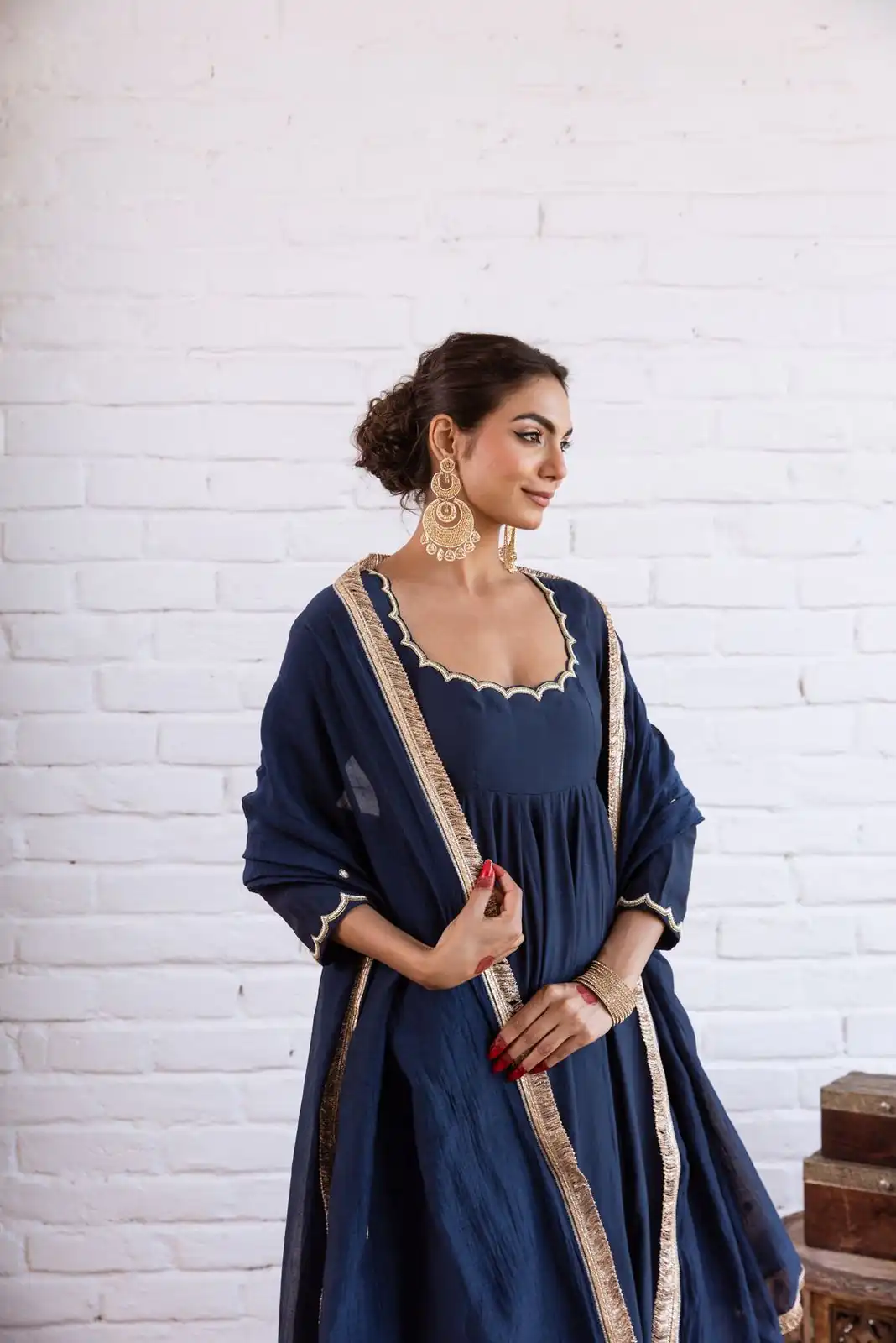 SRK 5324 Navy Blue Color Vichitra silk Gown with Bead Work & Lace Work. Now at just ₹1749. Delivery 4-6 Working Days. Shop now. | Gowns, Bollywood Gowns, Creative Gowns, Designer Gowns, Embroidered Gowns, Party Wear Gowns