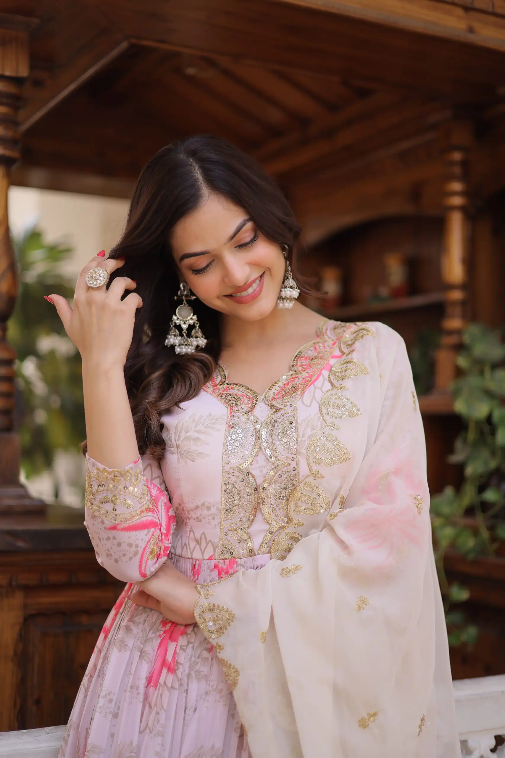 KA 1243 CreamColor Russian Silk Gown with Zari Work & Embroidery Work. Now at just ₹2499. Delivery 4-6 Working Days. Shop now. | Gowns, Bollywood Gowns, Creative Gowns, Designer Gowns, Embroidered Gowns, Party Wear Gowns