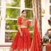 Ram 178 Orange Color Pure Crap Silk Lehenga Choli with Embroidery Work. Best Price ₹2549. Delivery 4-6 Working Days. Shop now. | Lehenga, Bollywood Lehenga, Creative Lehenga, Designer Lehenga, Embroidered Lehenga, Party Wear Lehenga