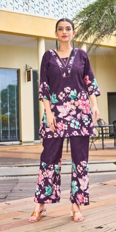 DIVA 128 Purple Color Cotton Kurti with Printed Designer Work. Exclusive Offer ₹1749. Delivery 4-6 Working Days. Online Shop now. | Kurti, Bollywood Kurti, Creative Kurtis, Designer Kurti, Party Wear Kurti, Selfie Kurti