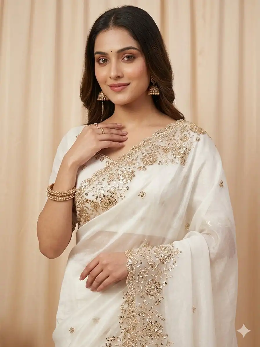 JR 670 White in Space Silk Embroidery Work & Zari Work Saree . Available at ₹1949 only. Delivery 4-6 Working Days. Shop now. | Sarees, Bollywood Sarees, Creative Sarees, Designer Sarees, Embroidered Sarees, Ethnic Saree, Modern Digital sarees, Party Wear Sarees