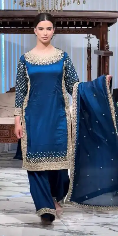ZB 5056 Blue in Color Natural Crepe Embroidery Work Salwar Suit . Wedding, Party, Festive, Events, Get it for ₹2199. Delivery 4-6 Working Days. Shop now. | Jump Suits, Salwar suit, Designer Suits, Casual Suits, Creative suits, Palazzo Suits, Party Wear Suits, Patiala Suits, Straight Suits