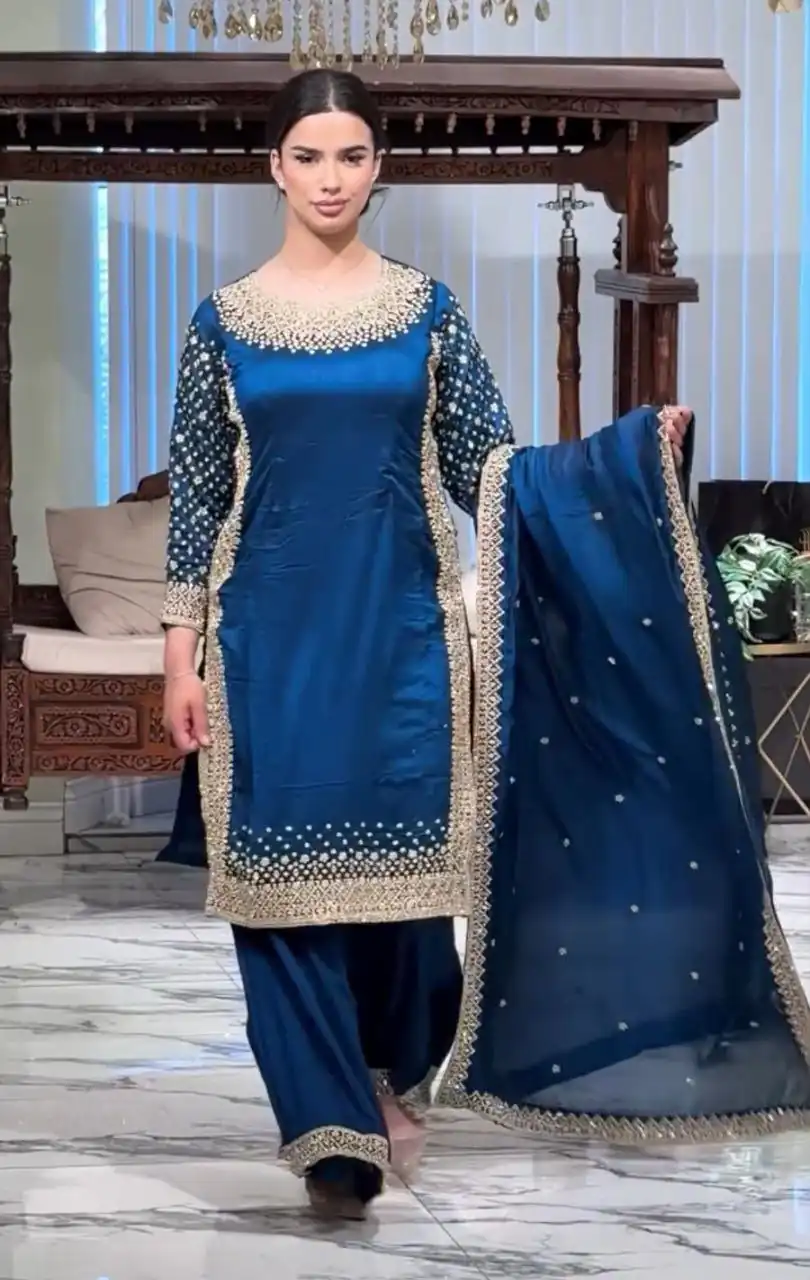 ZB 5056 Blue in Color Natural Crepe Embroidery Work Salwar Suit . Wedding, Party, Festive, Events, Get it for ₹2199. Delivery 4-6 Working Days. Shop now. | Jump Suits, Salwar suit, Designer Suits, Casual Suits, Creative suits, Palazzo Suits, Party Wear Suits, Patiala Suits, Straight Suits