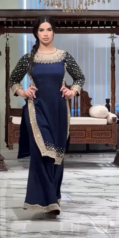 ZB 5056 Navy Blue in Natural Crepe Embroidery Work Salwar Suit . Wedding, Party, Festive, Events, Get it for ₹2199. Delivery 4-6 Working Days. Shop now. | Jump Suits, Salwar suit, Designer Suits, Casual Suits, Creative suits, Palazzo Suits, Party Wear Suits, Patiala Suits, Straight Suits