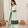 SP 71 Pista Faux Georgette Salwar Suit with Embroidery Work. Available at ₹2499 only. Delivery 4-6 Working Days. Shop now. | Jump Suits, Salwar suit, Designer Suits, Casual Suits, Creative suits, Palazzo Suits, Party Wear Suits, Patiala Suits, Straight Suits