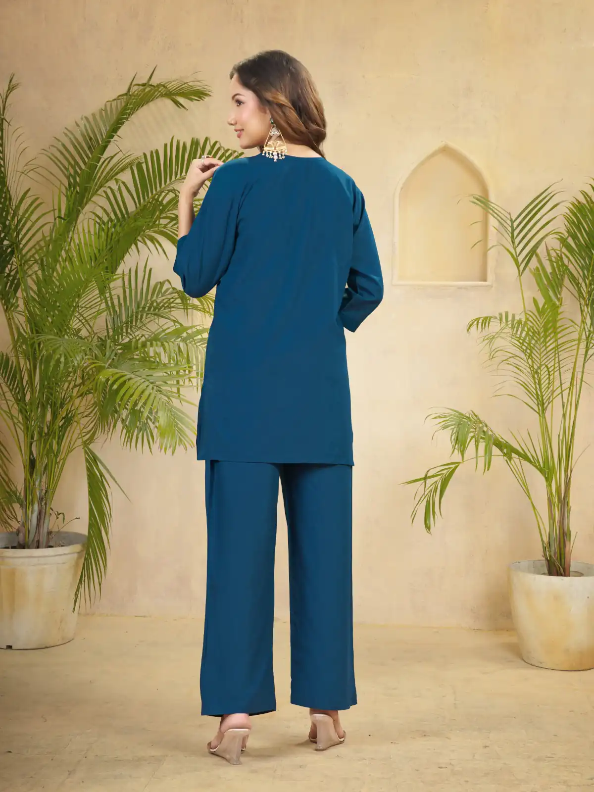 DIVA 158 Teal Viscose Rayon Kurti with Embroidery Work & Mirror Work. Wedding, Party, Festive Grab it for ₹1749. Delivery 4-6 Working Days. Shop now. | Kurti, Bollywood Kurti, Creative Kurtis, Designer Kurti, Party Wear Kurti, Selfie Kurti
