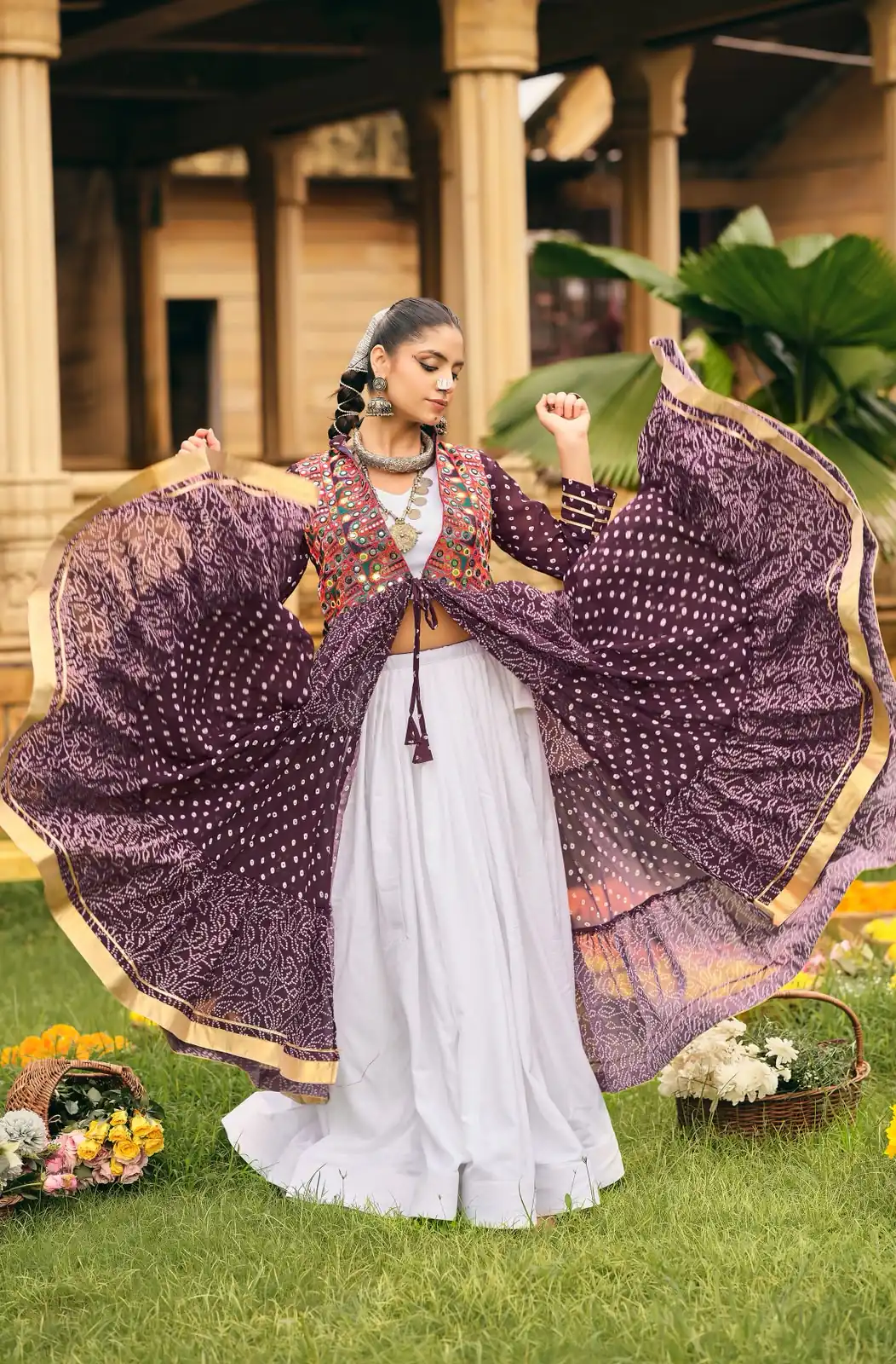 Perfect Wine Faux Georgette Embroider Work Lehenga Choli