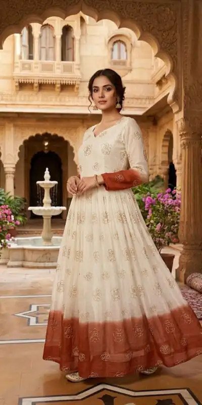 Alternative view of Pretty Rust Silver Crunchy Sequins Work Gown