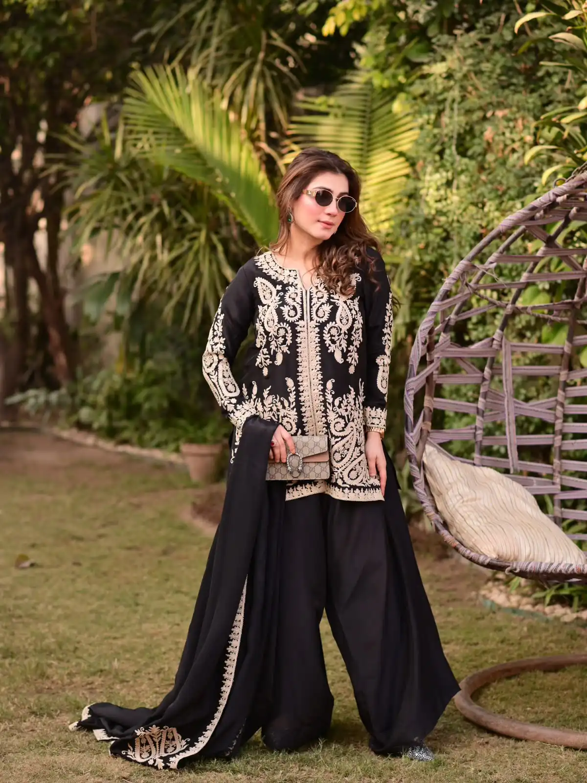 KD 1631 Black Black Faux Georgette Salwar Suit with Embroidery Work. Get it for ₹2099. Delivery 4-6 Working Days. Shop now. | Jump Suits, Salwar suit, Designer Suits, Casual Suits, Creative suits, Palazzo Suits, Party Wear Suits, Patiala Suits, Straight Suits