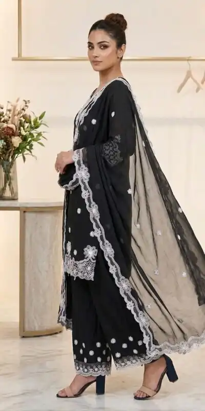 LG 2119 Black in Georgette Work Embroidery Work & Sequins Work Salwar Suit . Grab it for ₹1999. Delivery 4-6 Working Days. Shop now. | Jump Suits, Salwar suit, Designer Suits, Casual Suits, Creative suits, Palazzo Suits, Party Wear Suits, Patiala Suits, Straight Suits