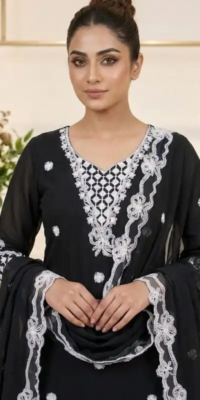 LG 2119 Black in Georgette Work Embroidery Work & Sequins Work Salwar Suit . Grab it for ₹1999. Delivery 4-6 Working Days. Shop now. | Jump Suits, Salwar suit, Designer Suits, Casual Suits, Creative suits, Palazzo Suits, Party Wear Suits, Patiala Suits, Straight Suits