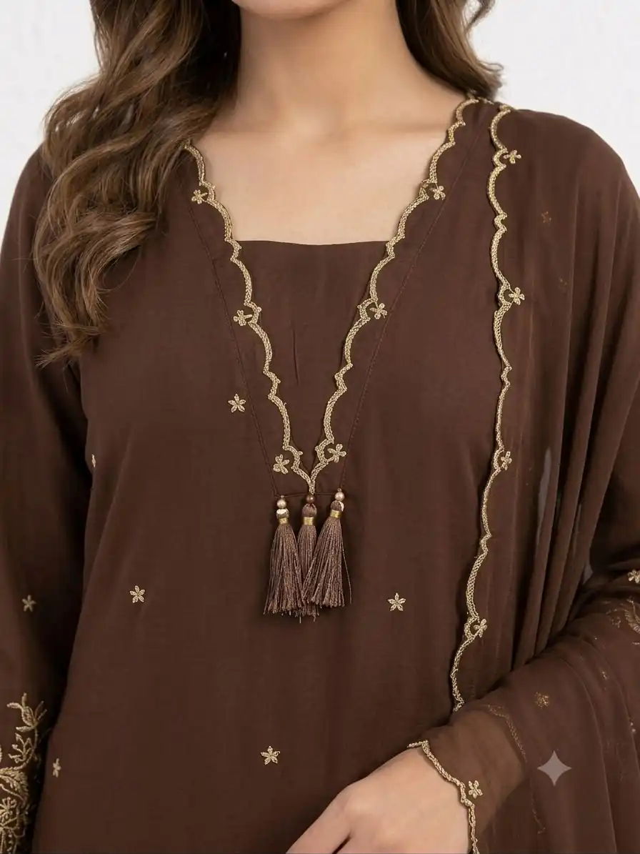 BE 481 Brown | Brown Rayon Salwar Suit with Embroidery Work & Lace Work. Affordable Price ₹1999. Delivery 4-6 Working Days. Shop now. | Jump Suits, Salwar suit, Designer Suits, Casual Suits, Creative suits, Palazzo Suits, Party Wear Suits, Patiala Suits, Straight Suits