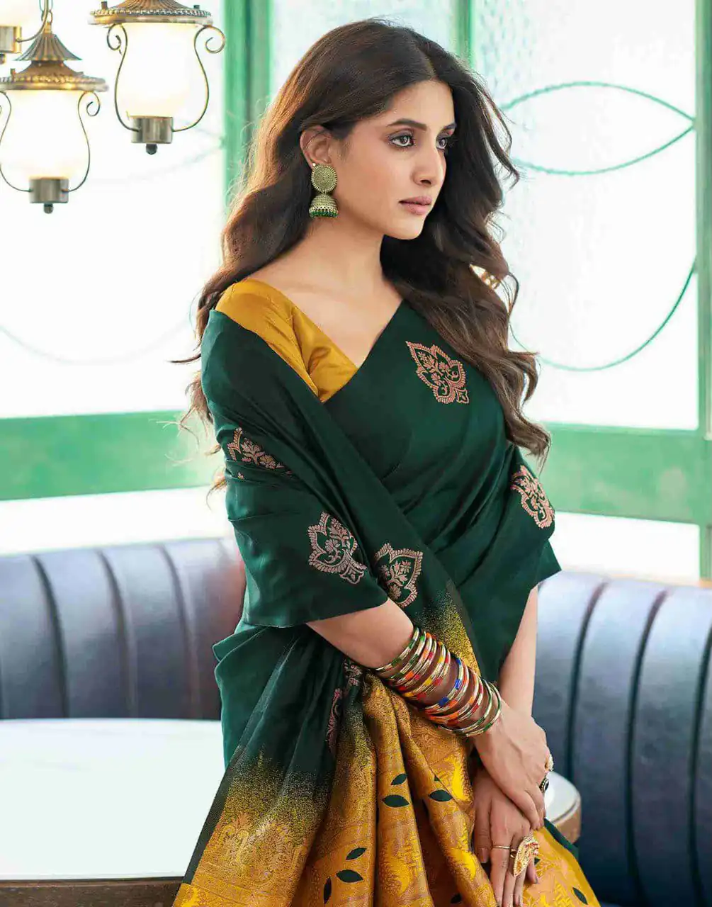 KPR 217 Green Soft Lichi Silk Jacquard Work Saree with Designer Work Wedding, Party, Festive, Events, Deal ₹1299. Delivery 4-6 Working Days. Shop now. | Sarees, Bollywood Sarees, Creative Sarees, Designer Sarees, Embroidered Sarees, Ethnic Saree, Modern Digital sarees, Party Wear Sarees