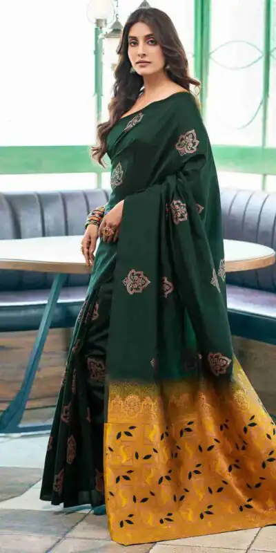 KPR 217 Green Soft Lichi Silk Jacquard Work Saree with Designer Work Wedding, Party, Festive, Events, Deal ₹1299. Delivery 4-6 Working Days. Shop now. | Sarees, Bollywood Sarees, Creative Sarees, Designer Sarees, Embroidered Sarees, Ethnic Saree, Modern Digital sarees, Party Wear Sarees