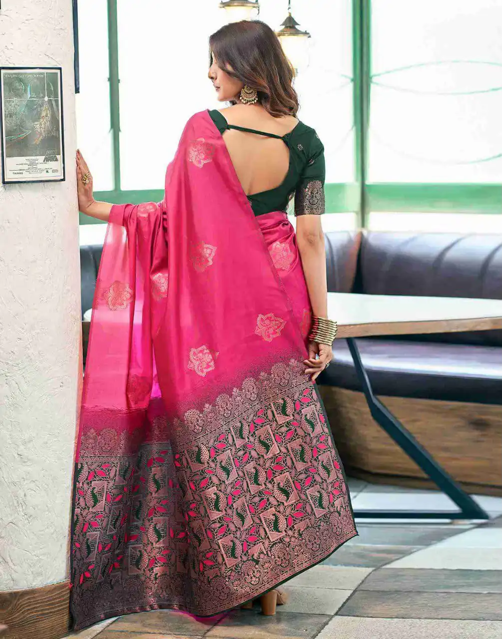 KPR 217 Pink Soft Lichi Silk Jacquard Work Saree with Designer Work Wedding, Party, Festive, Events, Deal ₹1299. Delivery 4-6 Working Days. Shop now. | Sarees, Bollywood Sarees, Creative Sarees, Designer Sarees, Embroidered Sarees, Ethnic Saree, Modern Digital sarees, Party Wear Sarees