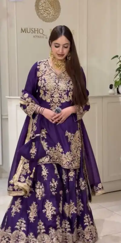 RTC 6041 Purple Chinon Silk Salwar Suit Perfect for Wedding, Party, Ganesh Chaturthi, Baby Shower, Makar Sankranti – . Affordable Price ₹2649. De | Jump Suits, Salwar suit, Designer Suits, Casual Suits, Creative suits, Palazzo Suits, Party Wear Suits, Patiala Suits, Straight Suits