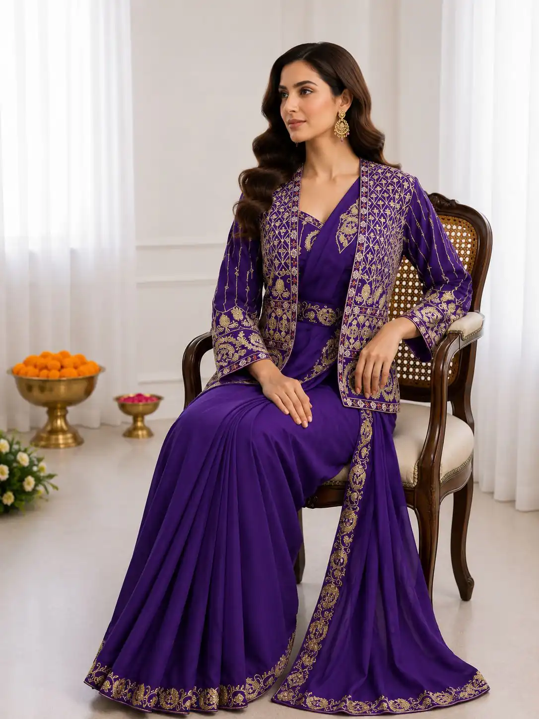 BB 64 Blue Purple Silk Saree with Embroidery Work & Sequins Work. Affordable Price ₹2499. Delivery 4-6 Working Days. Shop now. | Sarees, Bollywood Sarees, Creative Sarees, Designer Sarees, Embroidered Sarees, Ethnic Saree, Modern Digital sarees, Party Wear Sarees