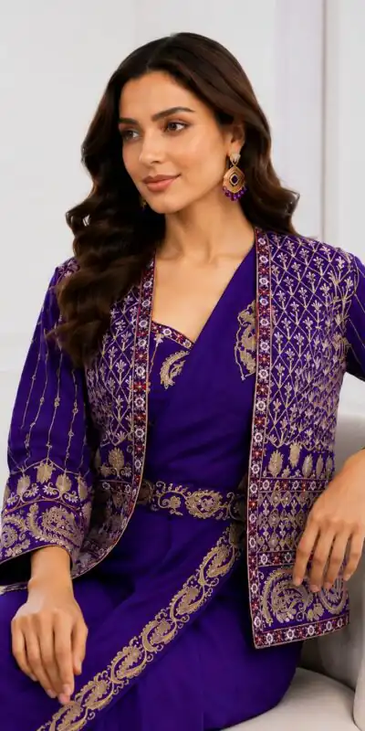 BB 64 Blue Purple Silk Saree with Embroidery Work & Sequins Work. Affordable Price ₹2499. Delivery 4-6 Working Days. Shop now. | Sarees, Bollywood Sarees, Creative Sarees, Designer Sarees, Embroidered Sarees, Ethnic Saree, Modern Digital sarees, Party Wear Sarees