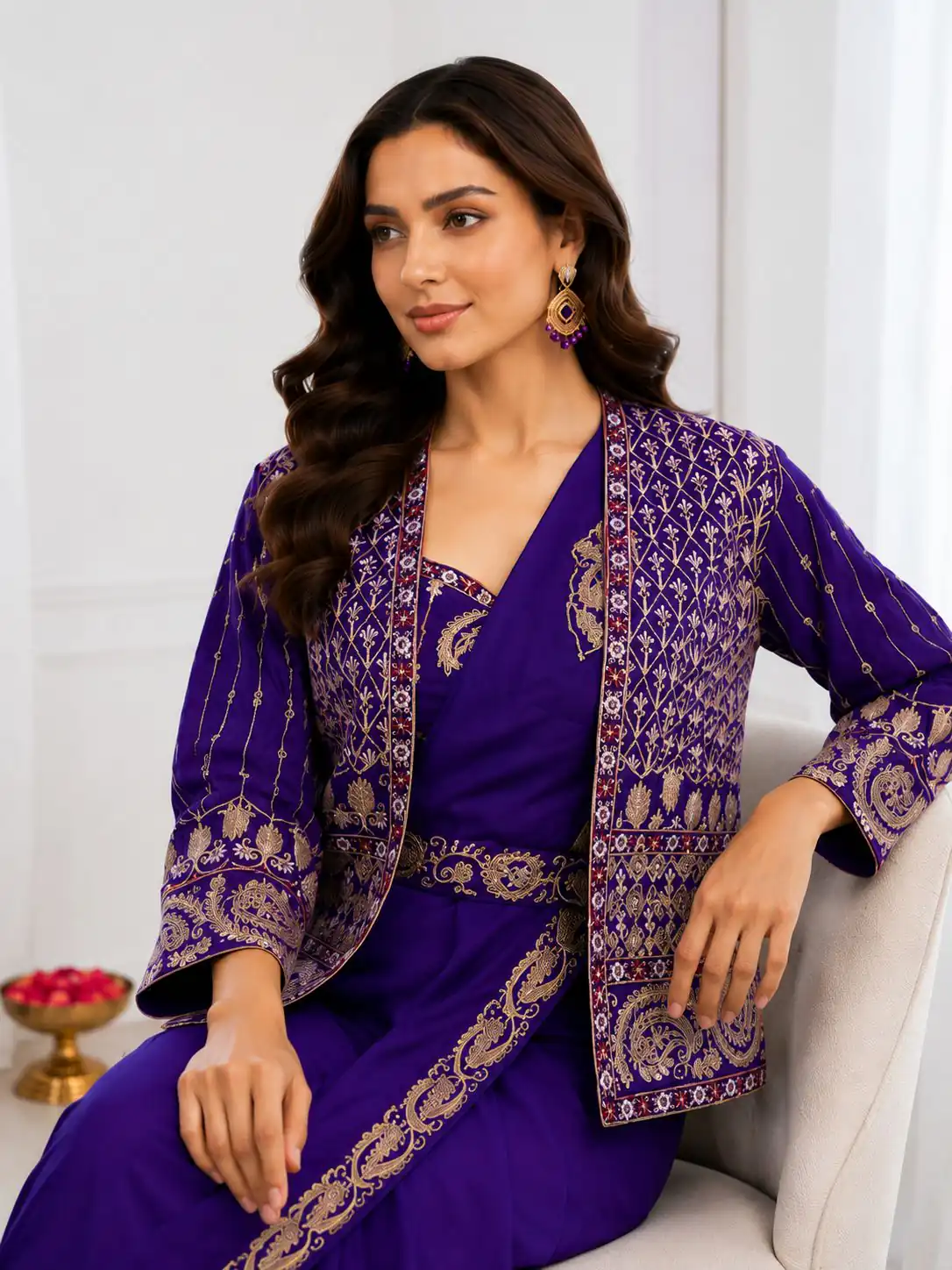 BB 64 Blue Purple Silk Saree with Embroidery Work & Sequins Work. Affordable Price ₹2499. Delivery 4-6 Working Days. Shop now. | Sarees, Bollywood Sarees, Creative Sarees, Designer Sarees, Embroidered Sarees, Ethnic Saree, Modern Digital sarees, Party Wear Sarees