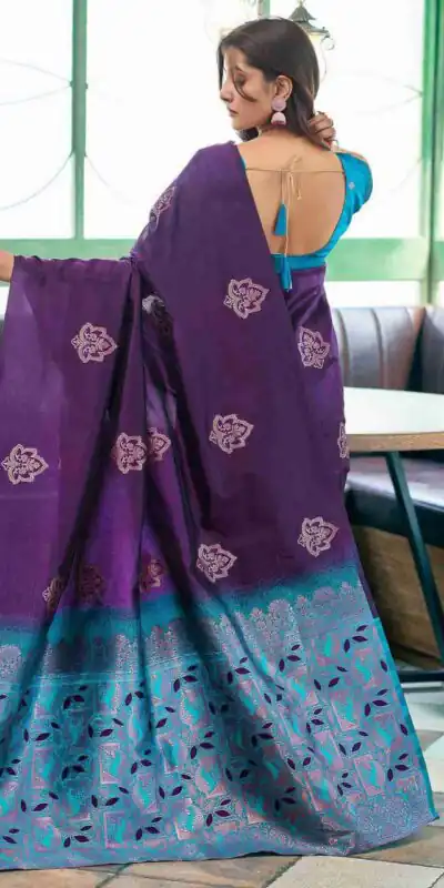 KPR 217 Purple Soft Lichi Silk Jacquard Work Saree with Designer Work Wedding, Party, Festive, Events, Deal ₹1299. Delivery 4-6 Working Days. Shop now. | Sarees, Bollywood Sarees, Creative Sarees, Designer Sarees, Embroidered Sarees, Ethnic Saree, Modern Digital sarees, Party Wear Sarees