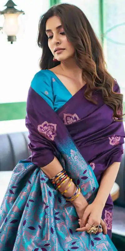 KPR 217 Purple Soft Lichi Silk Jacquard Work Saree with Designer Work Wedding, Party, Festive, Events, Deal ₹1299. Delivery 4-6 Working Days. Shop now. | Sarees, Bollywood Sarees, Creative Sarees, Designer Sarees, Embroidered Sarees, Ethnic Saree, Modern Digital sarees, Party Wear Sarees
