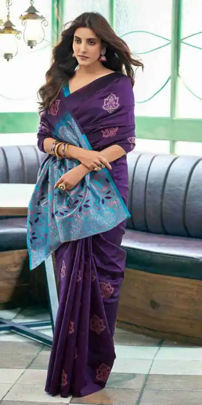 KPR 217 Purple Soft Lichi Silk Jacquard Work Saree with Designer Work Wedding, Party, Festive, Events, Deal ₹1299. Delivery 4-6 Working Days. Shop now. | Sarees, Bollywood Sarees, Creative Sarees, Designer Sarees, Embroidered Sarees, Ethnic Saree, Modern Digital sarees, Party Wear Sarees