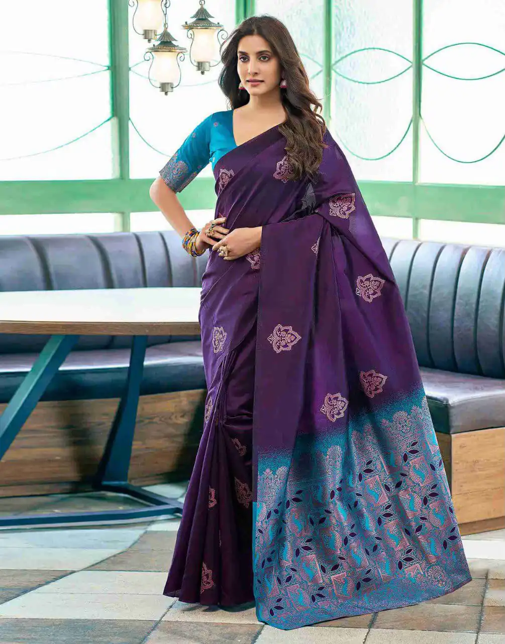KPR 217 Purple Soft Lichi Silk Jacquard Work Saree with Designer Work Wedding, Party, Festive, Events, Deal ₹1299. Delivery 4-6 Working Days. Shop now. | Sarees, Bollywood Sarees, Creative Sarees, Designer Sarees, Embroidered Sarees, Ethnic Saree, Modern Digital sarees, Party Wear Sarees