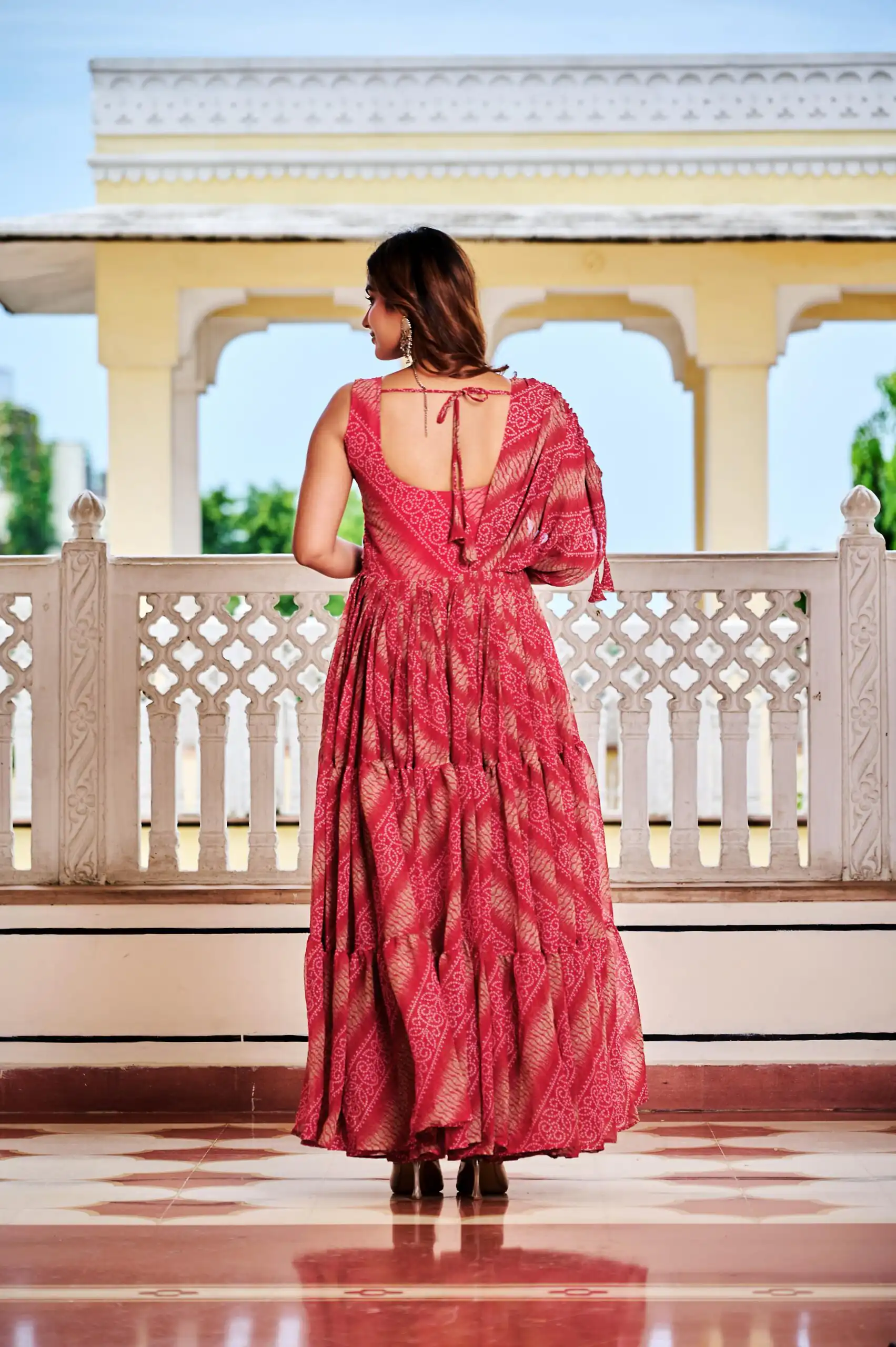 Ram 136 Red Color | Red Faux Georgette Gown with Mirror Work. Get it for ₹1999. Delivery 4-6 Working Days. Online Shop now. | Gowns, Bollywood Gowns, Creative Gowns, Designer Gowns, Embroidered Gowns, Party Wear Gowns