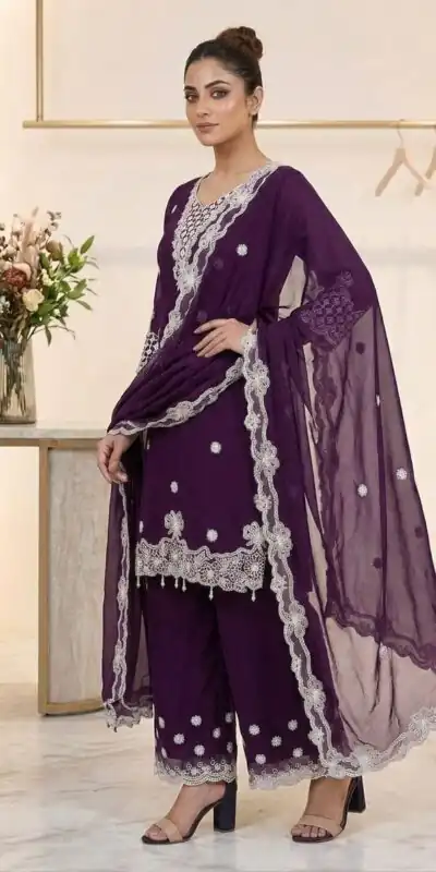 LG 2119 Wine in Georgette Work Embroidery Work & Sequins Work Salwar Suit . Grab it for ₹1999. Delivery 4-6 Working Days. Shop now. | Jump Suits, Salwar suit, Designer Suits, Casual Suits, Creative suits, Palazzo Suits, Party Wear Suits, Patiala Suits, Straight Suits
