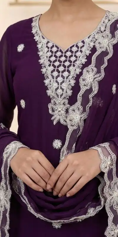 LG 2119 Wine in Georgette Work Embroidery Work & Sequins Work Salwar Suit . Grab it for ₹1999. Delivery 4-6 Working Days. Shop now. | Jump Suits, Salwar suit, Designer Suits, Casual Suits, Creative suits, Palazzo Suits, Party Wear Suits, Patiala Suits, Straight Suits