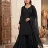 BE 456 Black Georgette Gown Perfect for Wedding, Party, Makar Sankranti, Karwa Chauth, Ethnic Day – . Now at just ₹2049. Delivery 4-6 Working D | Jump Suits, Salwar suit, Designer Suits, Casual Suits, Creative suits, Palazzo Suits, Party Wear Suits, Patiala Suits, Straight Suits