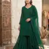 BE 456 Green Georgette Gown Perfect for Wedding, Party, Makar Sankranti, Karwa Chauth, Ethnic Day – . Now at just ₹2049. Delivery 4-6 Working D | Jump Suits, Salwar suit, Designer Suits, Casual Suits, Creative suits, Palazzo Suits, Party Wear Suits, Patiala Suits, Straight Suits