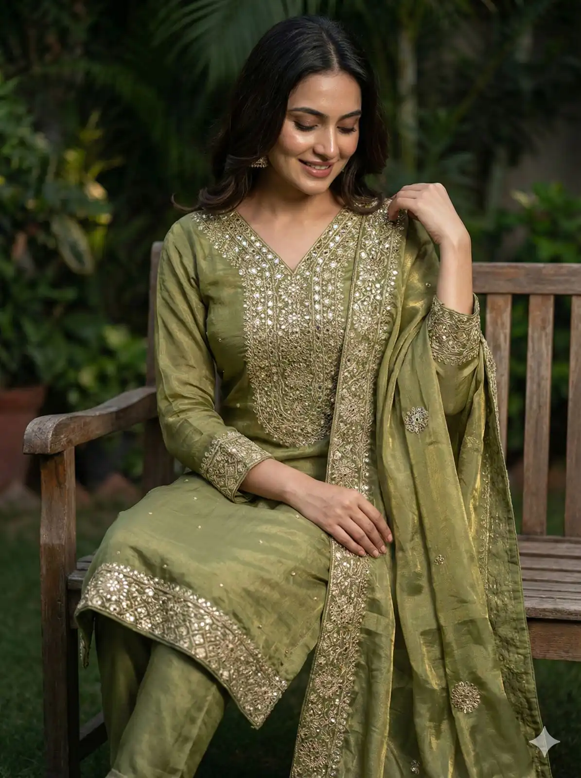JF 040 Mehandi Fendy Silk Salwar Suitwith Embroidery Work & Lace Work. Now at just ₹2049. Delivery 4-6 Working Days. Shop now. | Jump Suits, Salwar suit, Designer Suits, Casual Suits, Creative suits, Palazzo Suits, Party Wear Suits, Patiala Suits, Straight Suits
