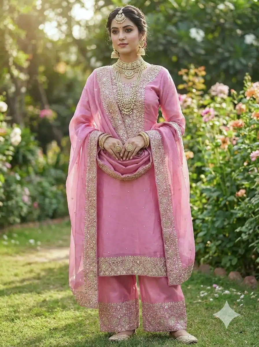 JF 040 Pink Fendy Silk Salwar Suitwith Embroidery Work & Lace Work. Now at just ₹2049. Delivery 4-6 Working Days. Shop now. | Jump Suits, Salwar suit, Designer Suits, Casual Suits, Creative suits, Palazzo Suits, Party Wear Suits, Patiala Suits, Straight Suits