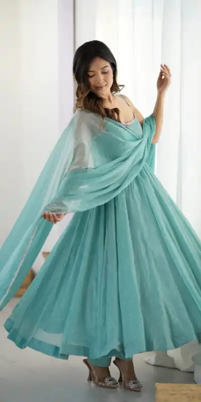 KB 287 Sky Blue Crunchy Silk Salwar Suit Perfect for Wedding, Party, Onam, Housewarming, Karwa Chauth ā . Get it for ā¹1999. Delivery 4-6 Working Days. | Anarkali Suits, Bollywood Anarkali, Creative-Anarkali, Designer Anarkali, Embroidered Anarkali, Party Wear Anarkali