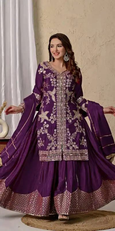 MD 3055 Wine Color Chinon Silk Salwar Suit with Embroidery Work. Online Get it for ₹2149. Delivery 4-6 Working Days. Shop now. | Jump Suits, Salwar suit, Designer Suits, Casual Suits, Creative suits, Palazzo Suits, Party Wear Suits, Patiala Suits, Straight Suits