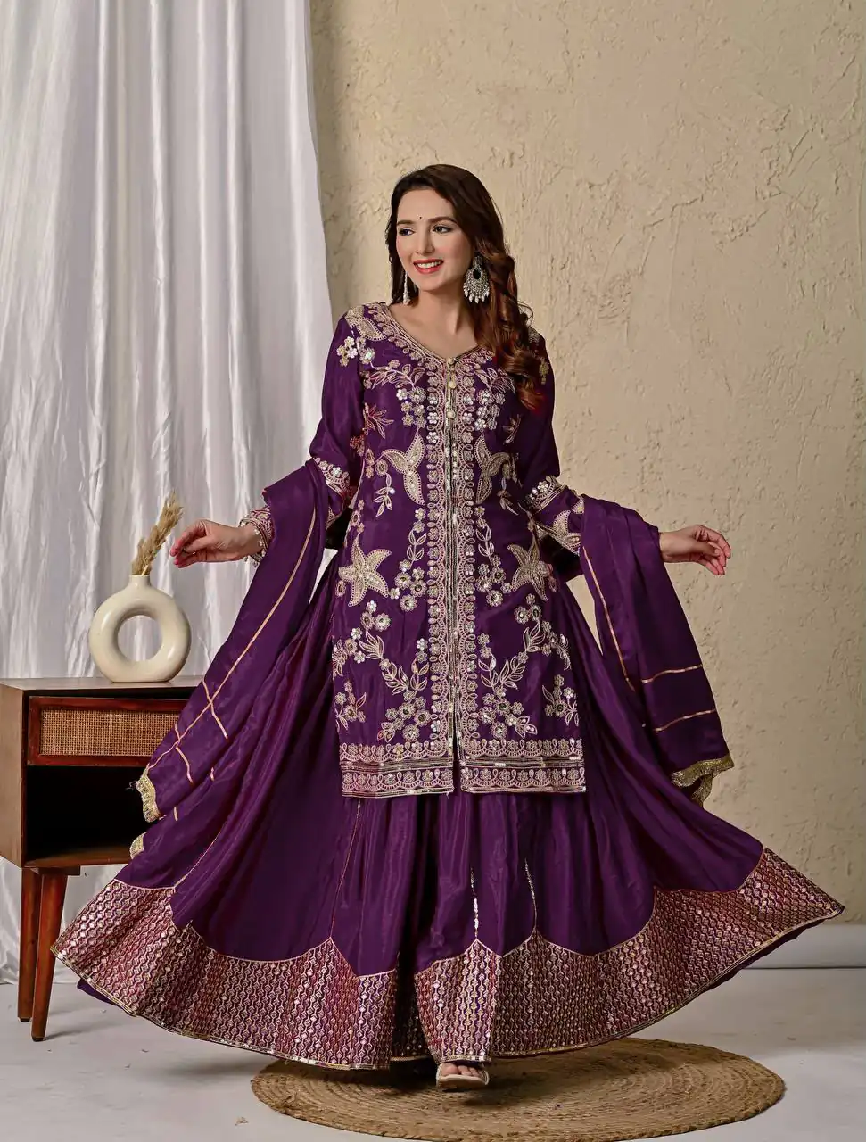 MD 3055 Wine Color Chinon Silk Salwar Suit with Embroidery Work. Online Get it for ₹2149. Delivery 4-6 Working Days. Shop now. | Jump Suits, Salwar suit, Designer Suits, Casual Suits, Creative suits, Palazzo Suits, Party Wear Suits, Patiala Suits, Straight Suits