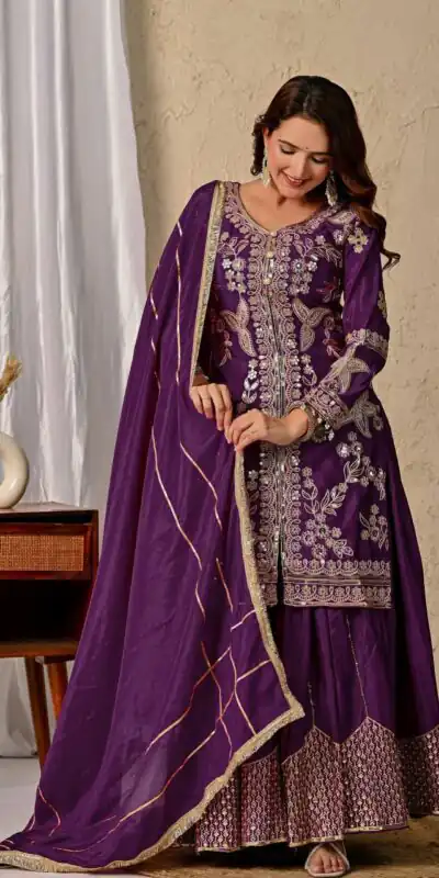 MD 3055 Wine Color Chinon Silk Salwar Suit with Embroidery Work. Online Get it for ₹2149. Delivery 4-6 Working Days. Shop now. | Jump Suits, Salwar suit, Designer Suits, Casual Suits, Creative suits, Palazzo Suits, Party Wear Suits, Patiala Suits, Straight Suits