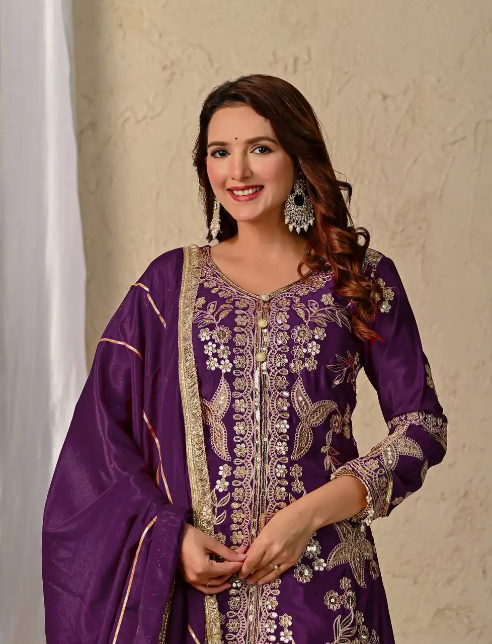 MD 3055 Wine Color Chinon Silk Salwar Suit with Embroidery Work. Online Get it for ₹2149. Delivery 4-6 Working Days. Shop now. | Jump Suits, Salwar suit, Designer Suits, Casual Suits, Creative suits, Palazzo Suits, Party Wear Suits, Patiala Suits, Straight Suits