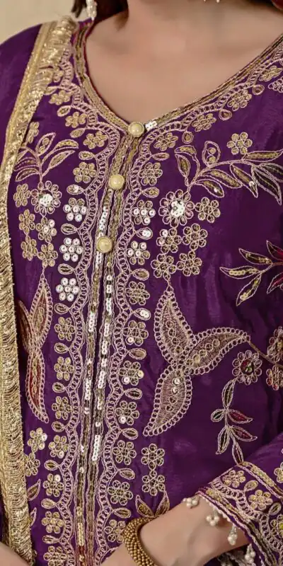 MD 3055 Wine Color Chinon Silk Salwar Suit with Embroidery Work. Online Get it for ₹2149. Delivery 4-6 Working Days. Shop now. | Jump Suits, Salwar suit, Designer Suits, Casual Suits, Creative suits, Palazzo Suits, Party Wear Suits, Patiala Suits, Straight Suits