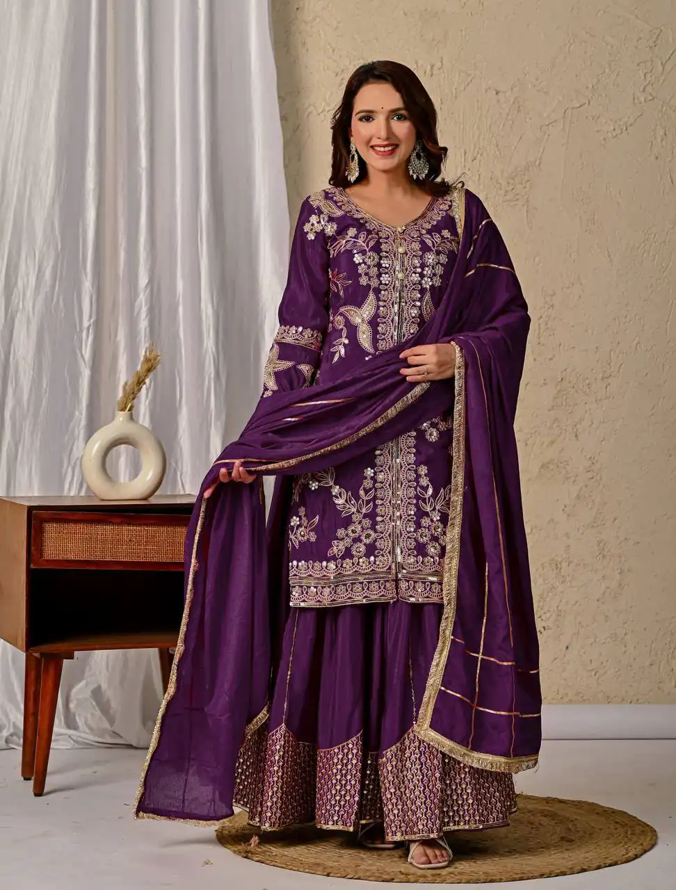 MD 3055 Wine Color Chinon Silk Salwar Suit with Embroidery Work. Online Get it for ₹2149. Delivery 4-6 Working Days. Shop now. | Jump Suits, Salwar suit, Designer Suits, Casual Suits, Creative suits, Palazzo Suits, Party Wear Suits, Patiala Suits, Straight Suits