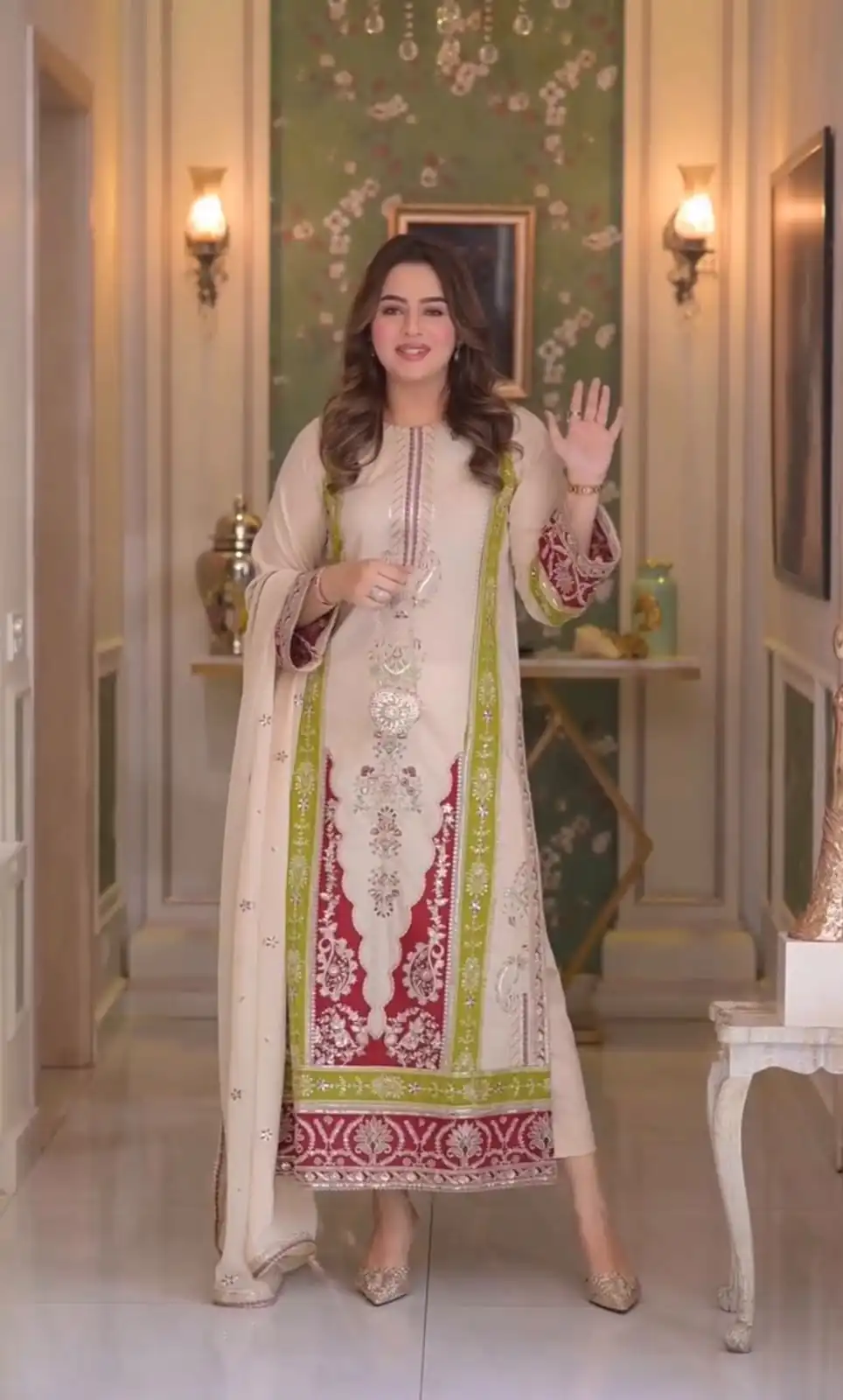 AD 238 Cream Roman Silk Salwar Suit Perfect for Wedding, Party, Lohri, Onam, Reception – . Grab it for ₹2399. Delivery 4-6 Working Days. Shop now. | Jump Suits, Salwar suit, Designer Suits, Casual Suits, Creative suits, Palazzo Suits, Party Wear Suits, Patiala Suits, Straight Suits