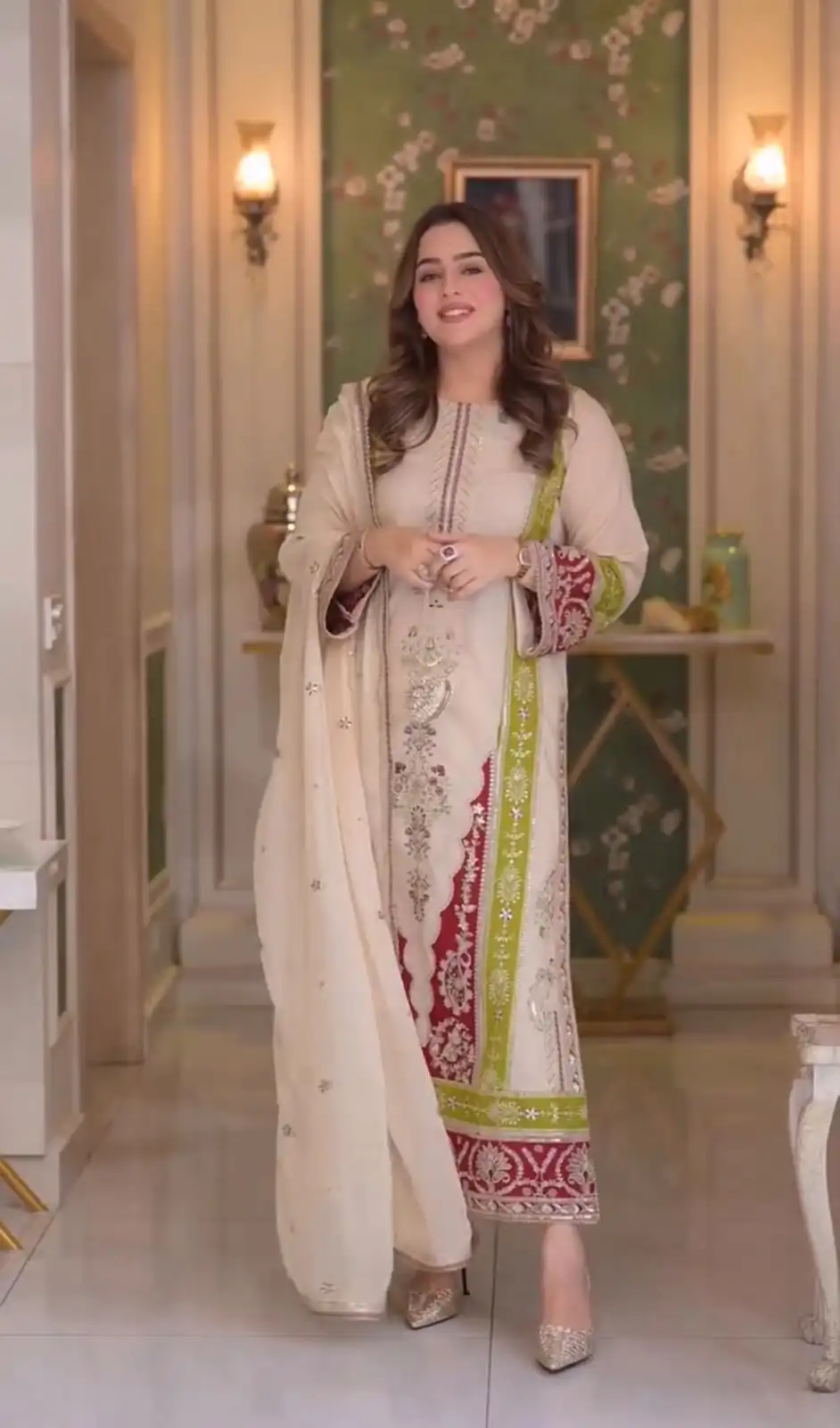 AD 238 Cream Roman Silk Salwar Suit Perfect for Wedding, Party, Lohri, Onam, Reception – . Grab it for ₹2399. Delivery 4-6 Working Days. Shop now. | Jump Suits, Salwar suit, Designer Suits, Casual Suits, Creative suits, Palazzo Suits, Party Wear Suits, Patiala Suits, Straight Suits