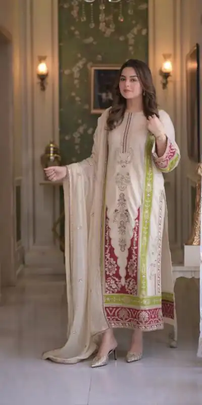 AD 238 Cream Roman Silk Salwar Suit Perfect for Wedding, Party, Lohri, Onam, Reception – . Grab it for ₹2399. Delivery 4-6 Working Days. Shop now. | Jump Suits, Salwar suit, Designer Suits, Casual Suits, Creative suits, Palazzo Suits, Party Wear Suits, Patiala Suits, Straight Suits