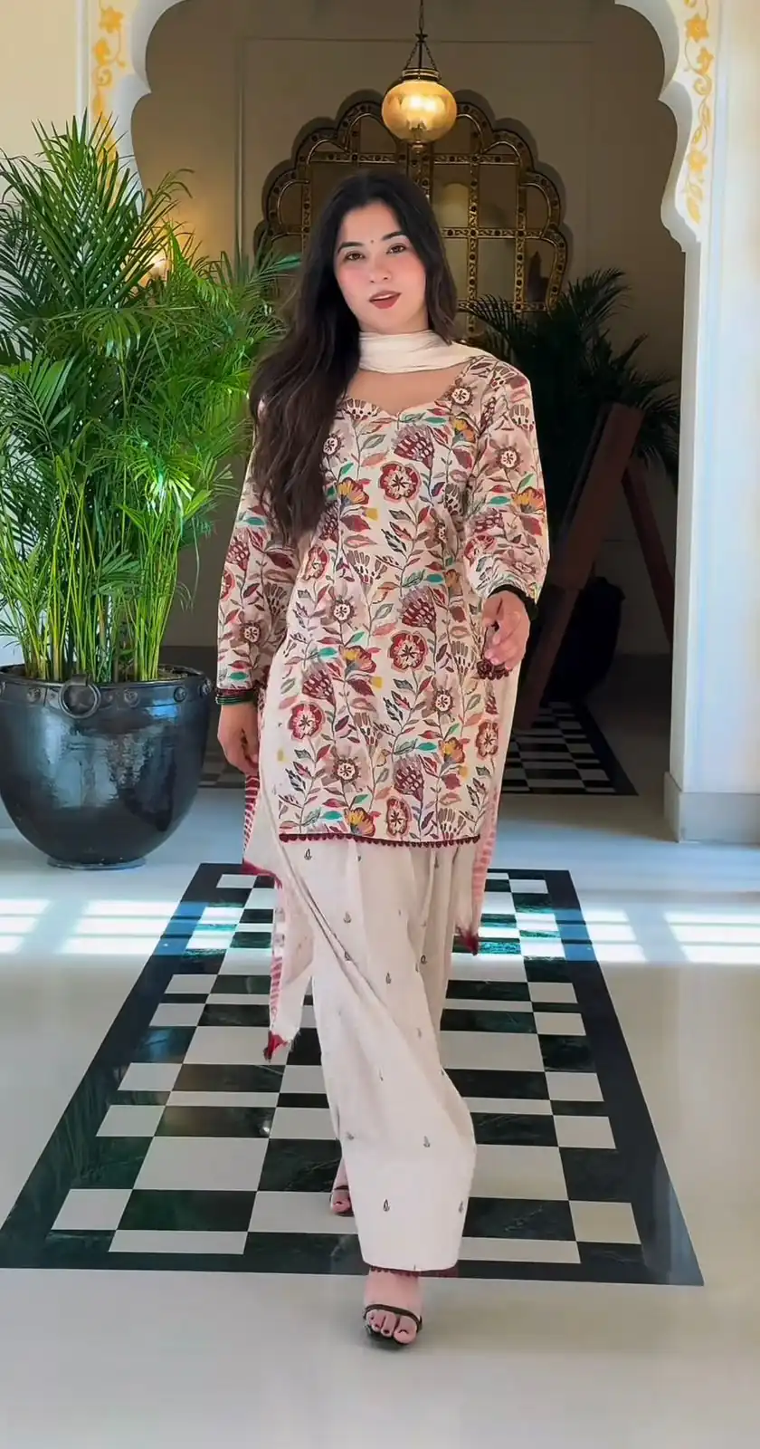 MF 532 Cream Color Cream Cambric Cotton Salwar Suit with Digital Print. Get it for ₹1999. Delivery 4-6 Working Days. Shop now. | Jump Suits, Salwar suit, Designer Suits, Casual Suits, Creative suits, Palazzo Suits, Party Wear Suits, Patiala Suits, Straight Suits